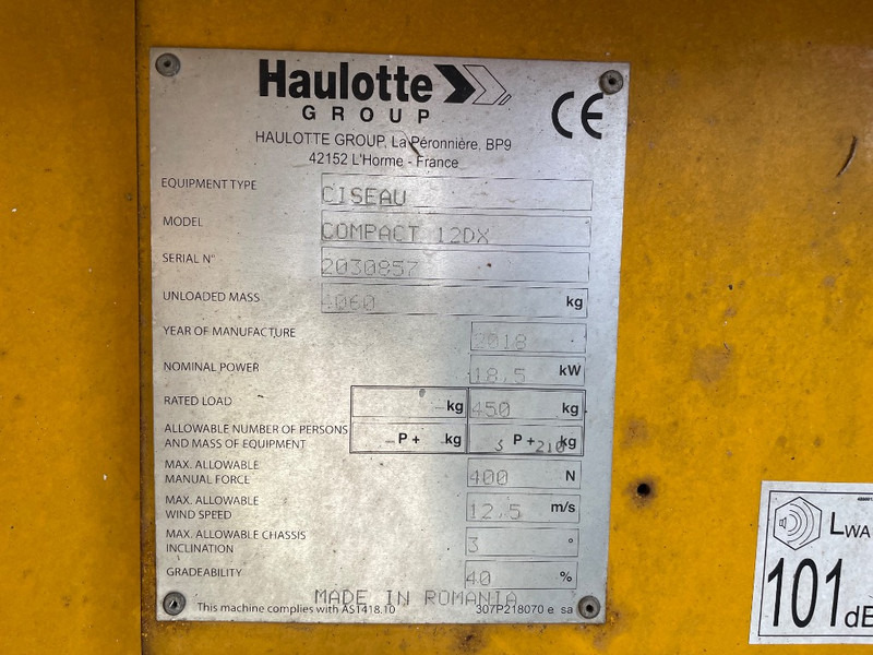 Haulotte Compact 12 DX - Nacelle ciseaux: photos 3 Haulotte Compact 12 DX - Nacelle ciseaux: photos 3