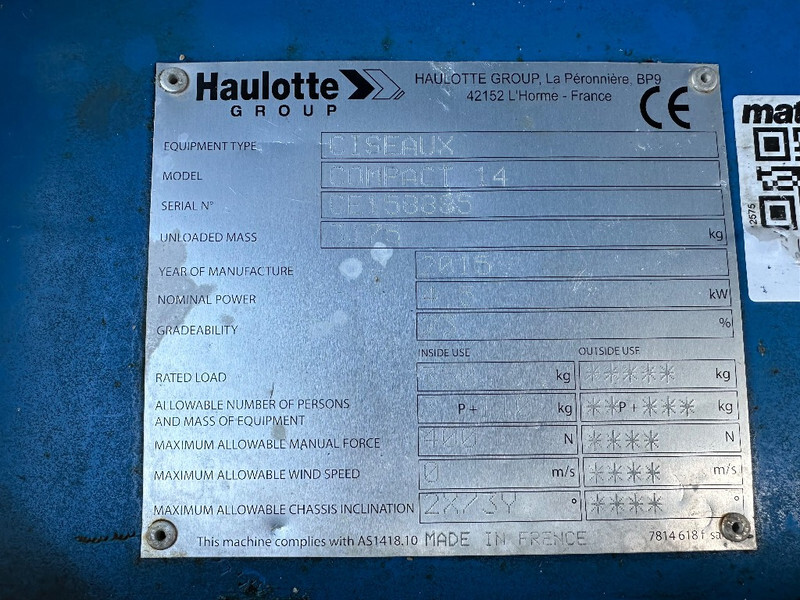 Nacelle ciseaux Haulotte Compact 14: photos 6