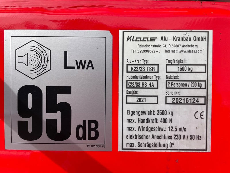 Klaas K 23/33 TSR - Grue tout-terrain: photos 3 Klaas K 23/33 TSR - Grue tout-terrain: photos 3