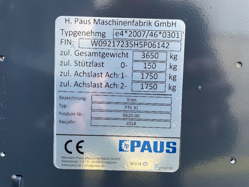 Paus PTK 31 - Grue tout-terrain: photos 3 Paus PTK 31 - Grue tout-terrain: photos 3