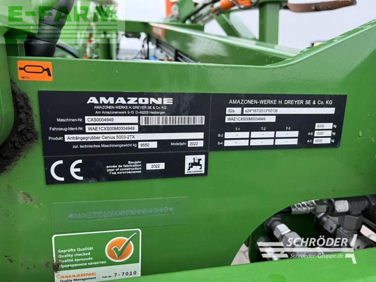 Amazone cenius 5003-2tx - Bineuse: photos 3 Amazone cenius 5003-2tx - Bineuse: photos 3