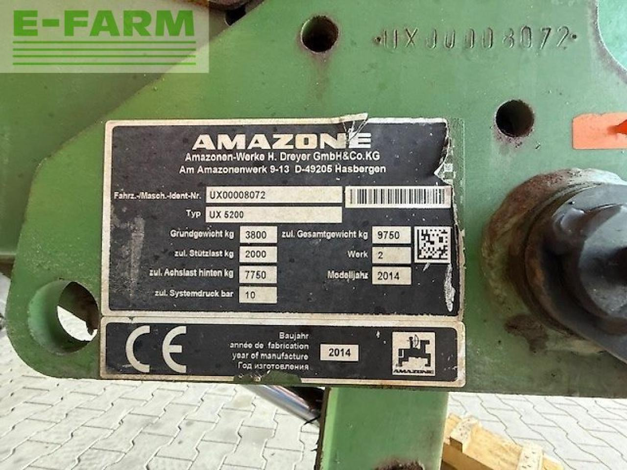 Amazone ux 5200 super - Pulvérisateur traîné: photos 4 Amazone ux 5200 super - Pulvérisateur traîné: photos 4