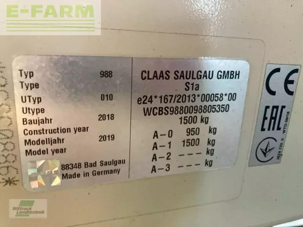 CLAAS liner 2900 - Faneuse: photos 2 CLAAS liner 2900 - Faneuse: photos 2