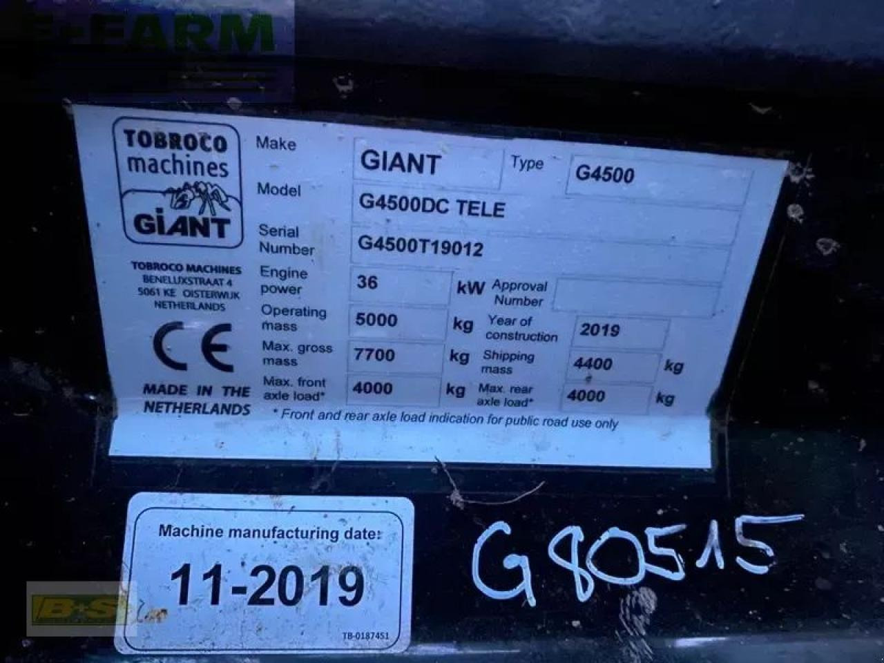 Chargeuse sur pneus Giant g4500 tele: photos 19 Chargeuse sur pneus Giant g4500 tele: photos 19