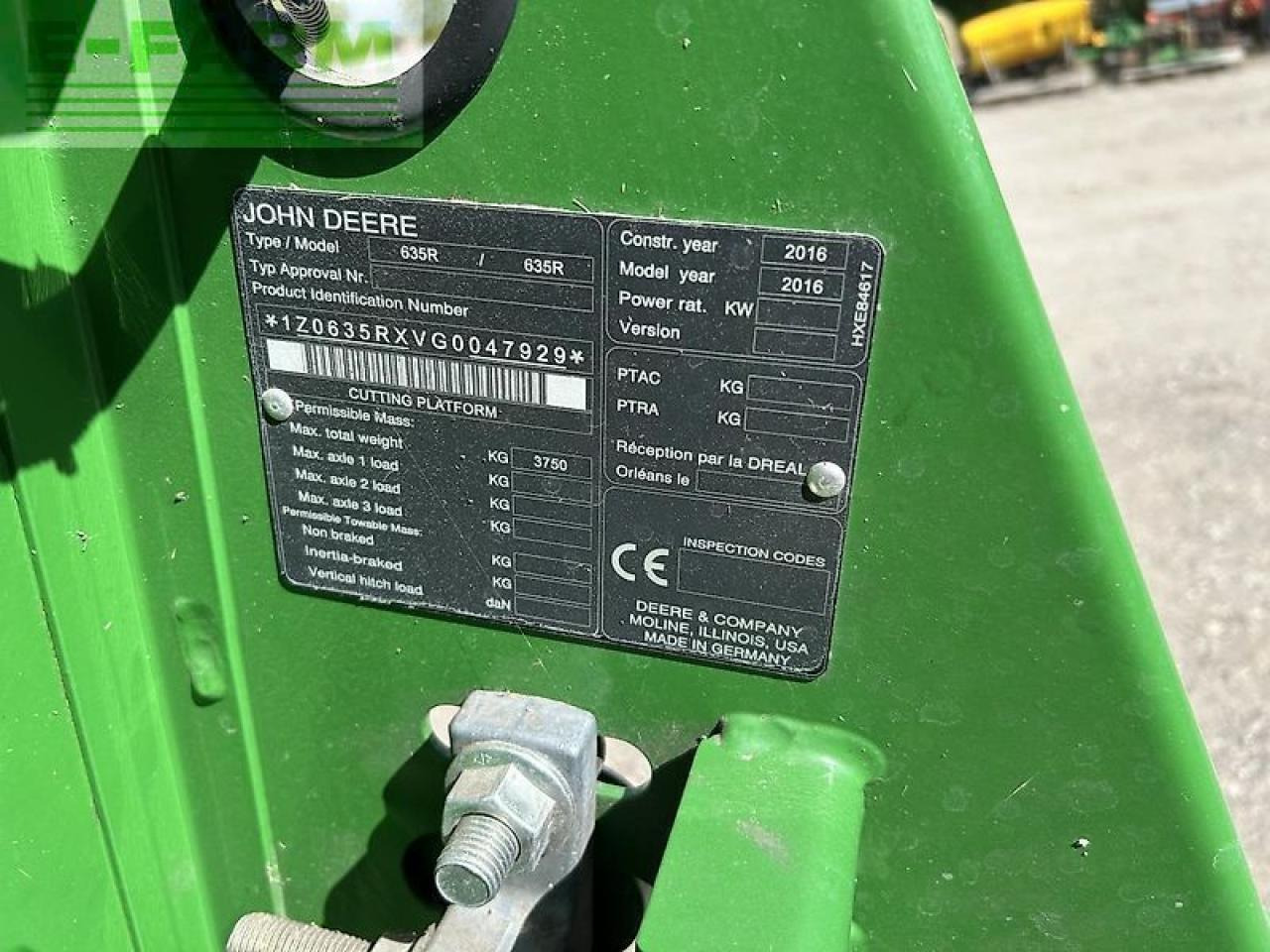 John Deere 635r m/vogn - Accessoire aux ensileuses: photos 3 John Deere 635r m/vogn - Accessoire aux ensileuses: photos 3