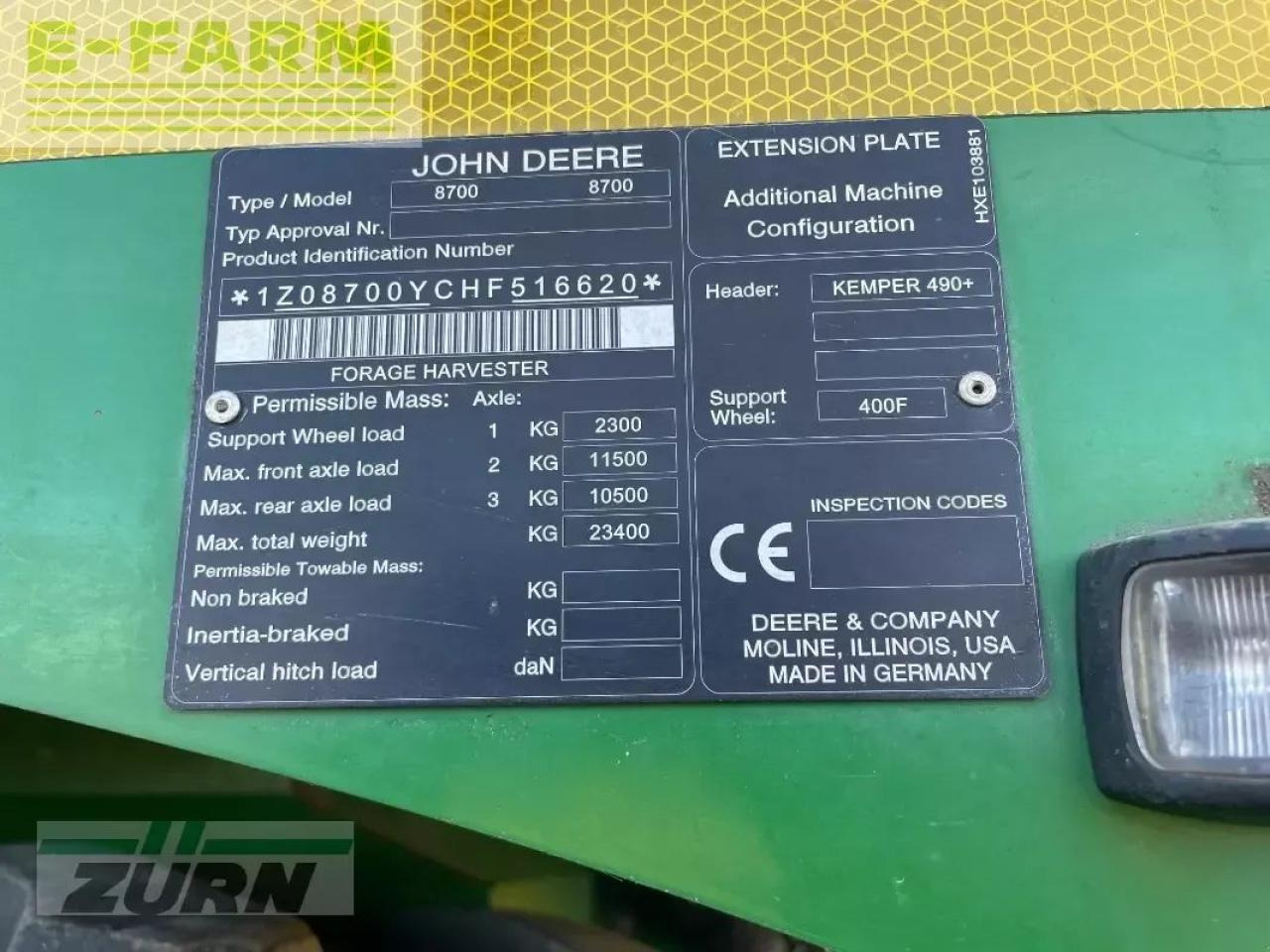Ensileuse John Deere 8700i: photos 6 Ensileuse John Deere 8700i: photos 6