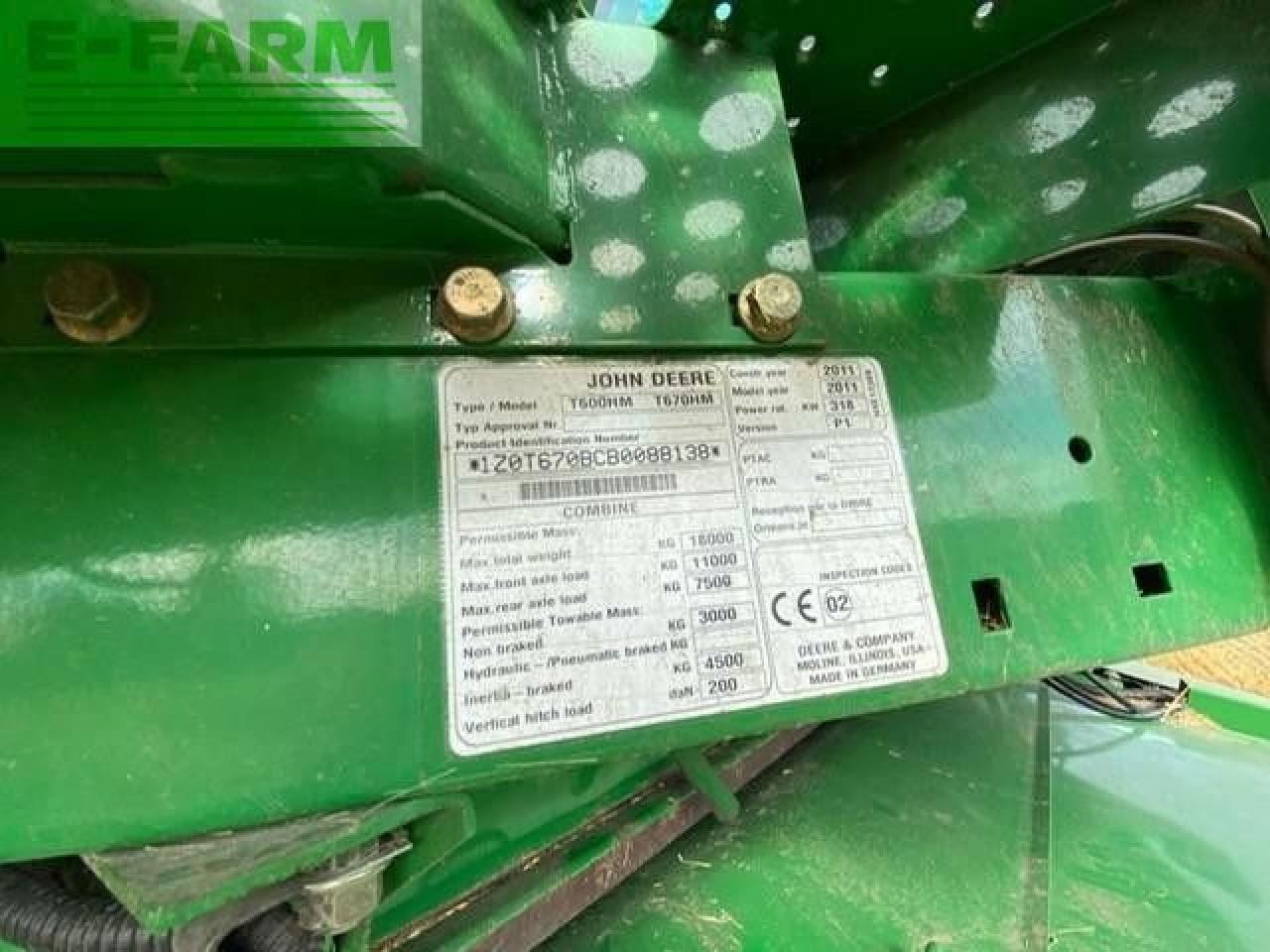 John Deere T670 4WD - Moissonneuse-batteuse: photos 5 John Deere T670 4WD - Moissonneuse-batteuse: photos 5