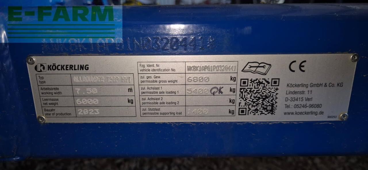 Köckerling ALLROUNDER 750P PROFILINE - Bineuse: photos 3 Köckerling ALLROUNDER 750P PROFILINE - Bineuse: photos 3