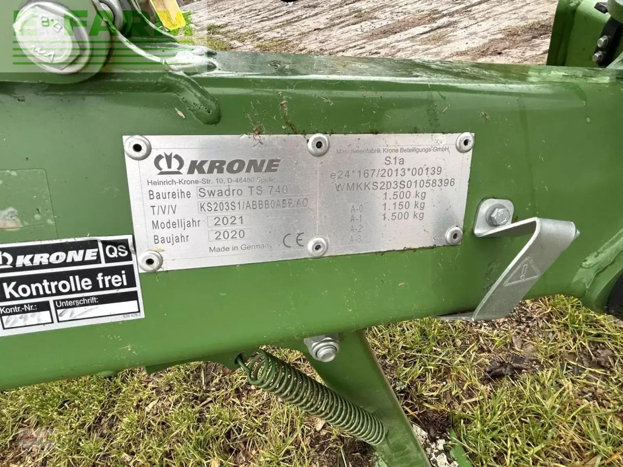 Krone swadro ts 740 - Faneuse: photos 4 Krone swadro ts 740 - Faneuse: photos 4
