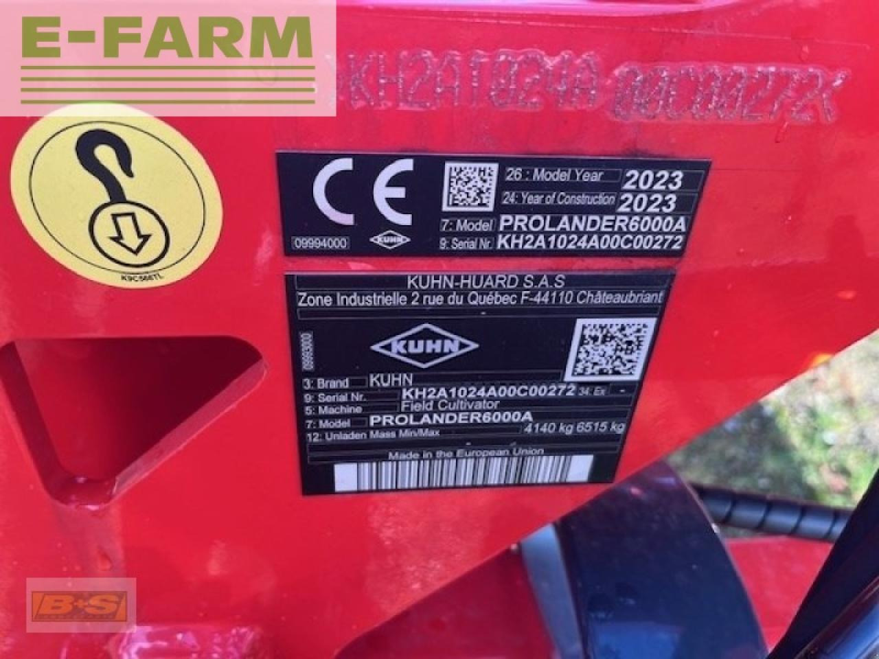 Kuhn prolander 6000 - Bineuse: photos 2 Kuhn prolander 6000 - Bineuse: photos 2