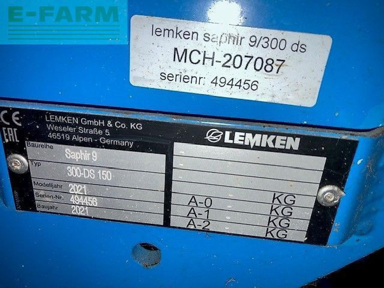 Lemken saphir 9/300 ds als nieuw - Semoir: photos 3 Lemken saphir 9/300 ds als nieuw - Semoir: photos 3
