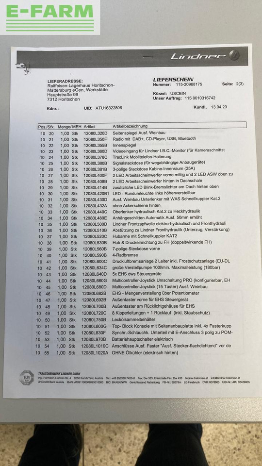 Tracteur agricole Lindner Lintrac 80: photos 30 Tracteur agricole Lindner Lintrac 80: photos 30