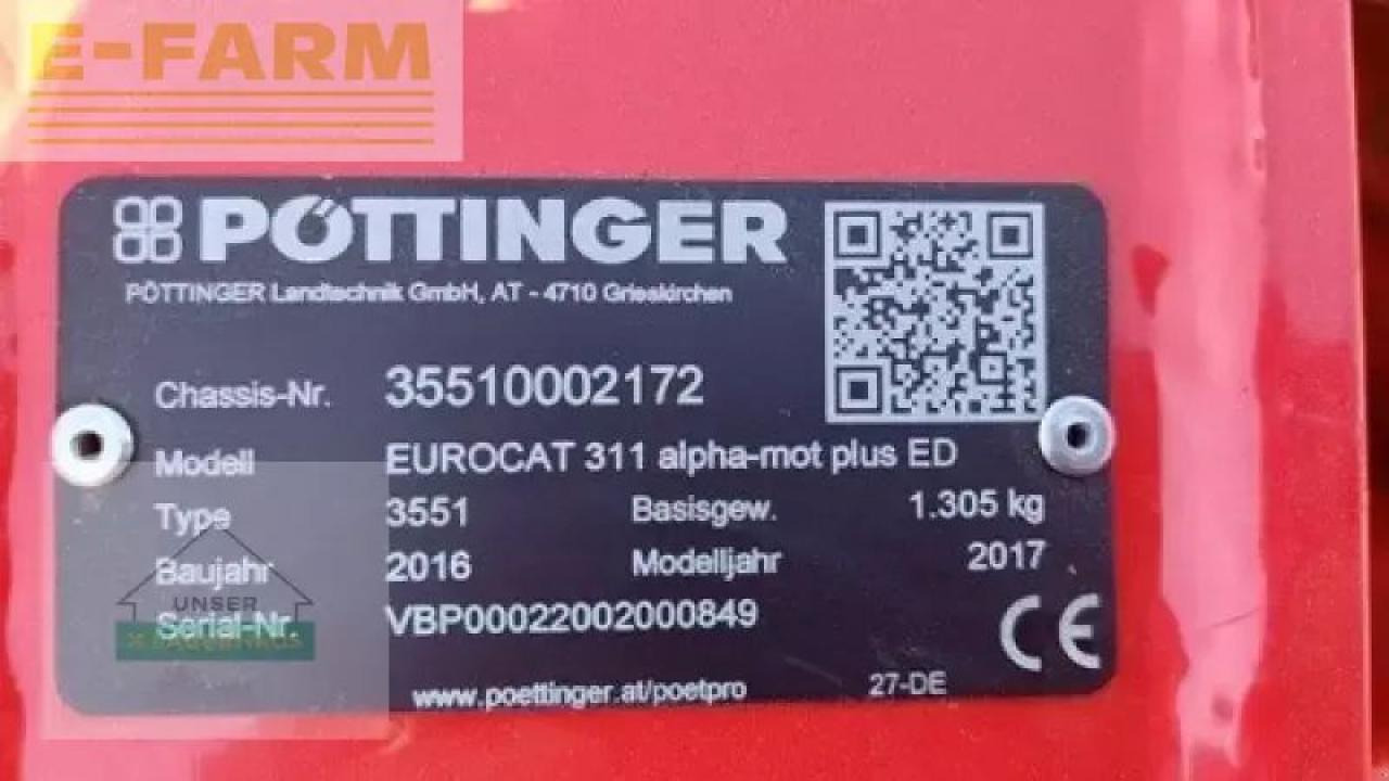 Pöttinger alpha motion eurocat 311plus e - Faucheuse: photos 2 Pöttinger alpha motion eurocat 311plus e - Faucheuse: photos 2