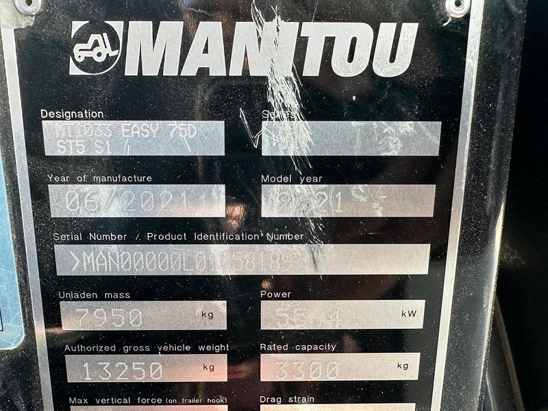 Manitou MT1033 Easy 75D ST5 S1 Teleskoplader en crédit-bail Manitou MT1033 Easy 75D ST5 S1 Teleskoplader: photos 13