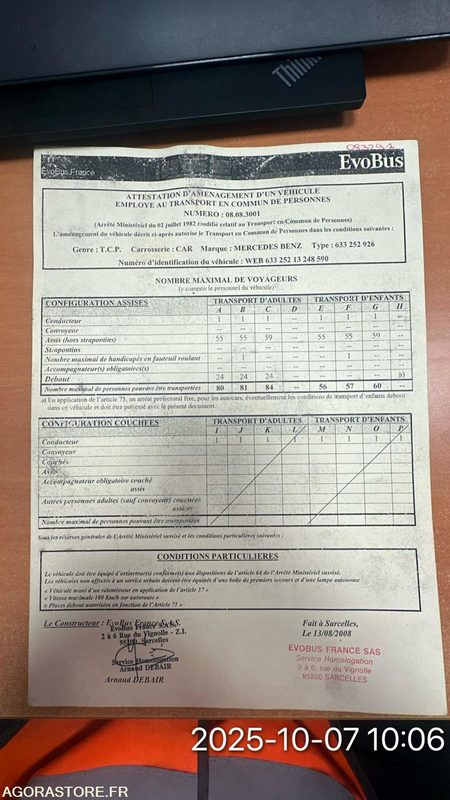MERCEDES INTOURO N°083291 - Bus scolaire: photos 4 MERCEDES INTOURO N°083291 - Bus scolaire: photos 4