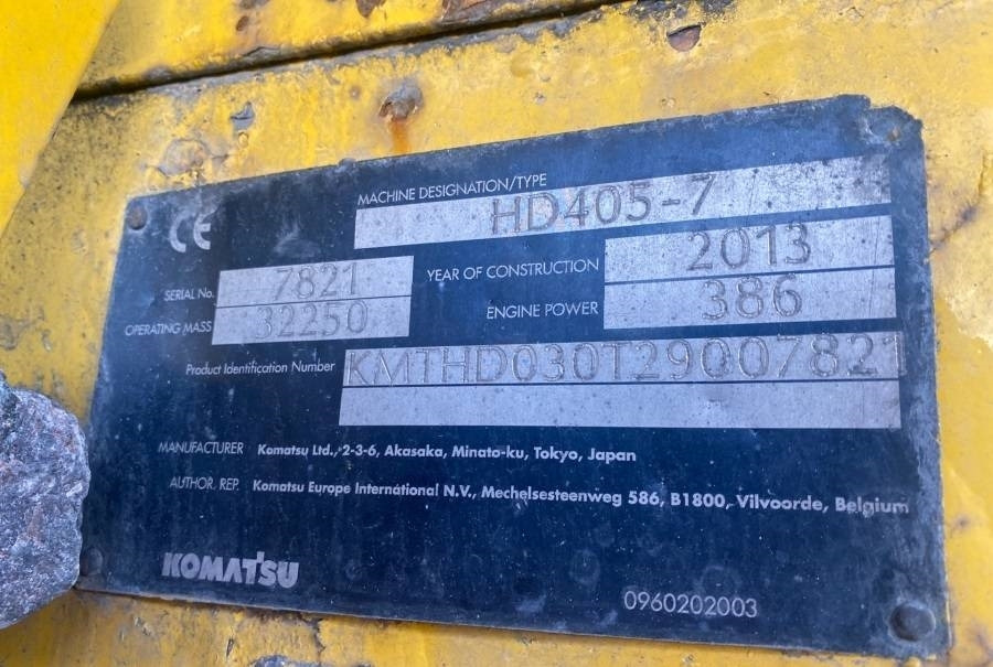 Komatsu HD405-7 - Tombereau rigide: photos 3 Komatsu HD405-7 - Tombereau rigide: photos 3