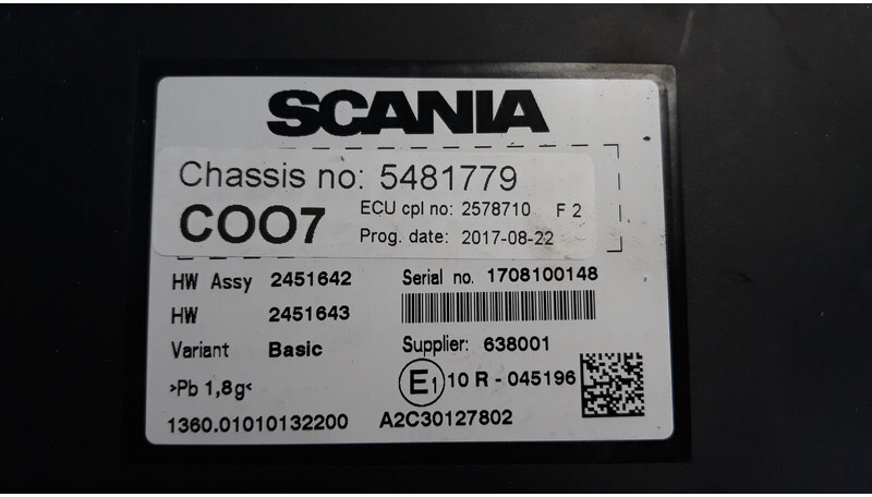 Scania R - Bloc de gestion pour Camion: photos 4 Scania R - Bloc de gestion pour Camion: photos 4