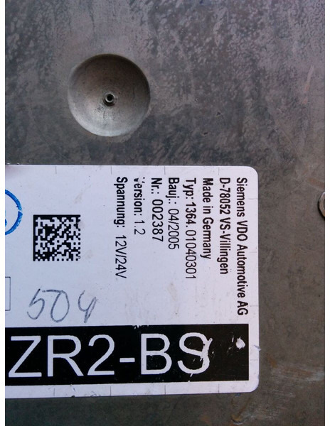 MAN ZR2-BS - VDO D78052 VS - Bloc de gestion: photos 4 MAN ZR2-BS - VDO D78052 VS - Bloc de gestion: photos 4