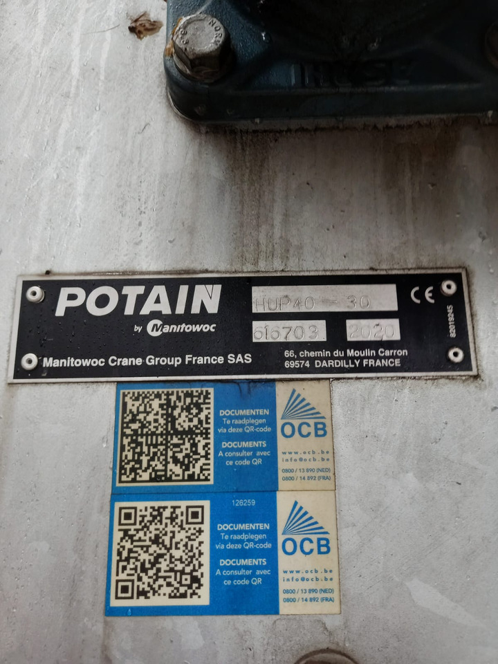 Potain HUP 40-30 - Grue à montage rapide: photos 1 Potain HUP 40-30 - Grue à montage rapide: photos 1