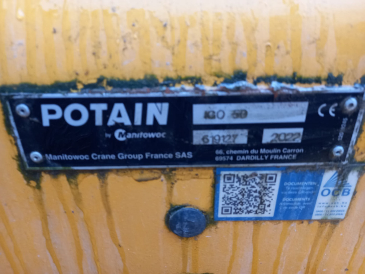 Potain IGO 50 - Grue à montage rapide: photos 4 Potain IGO 50 - Grue à montage rapide: photos 4