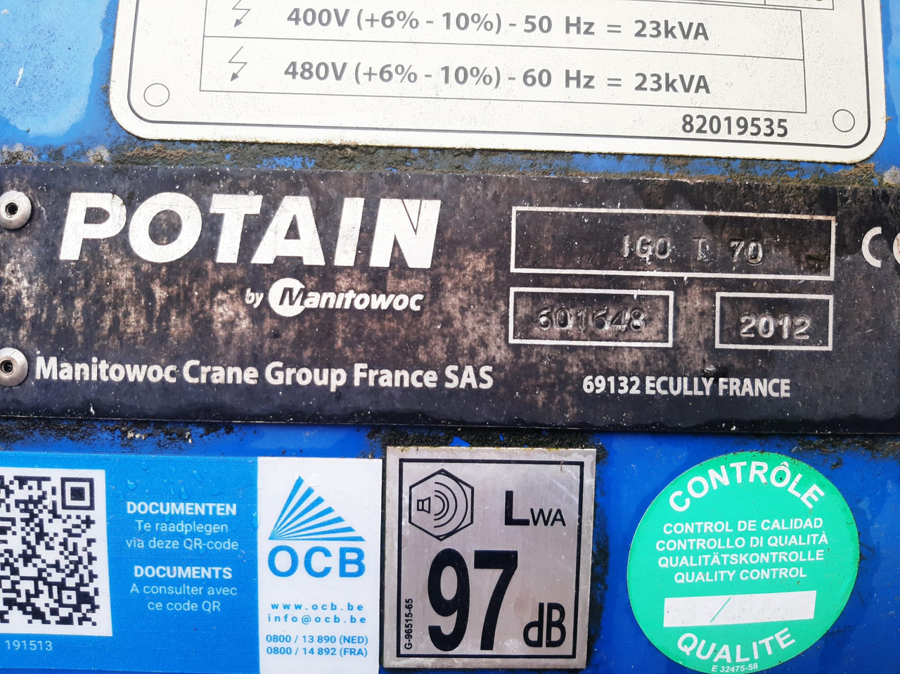 Potain IGO T70A - Grue à montage rapide: photos 3 Potain IGO T70A - Grue à montage rapide: photos 3