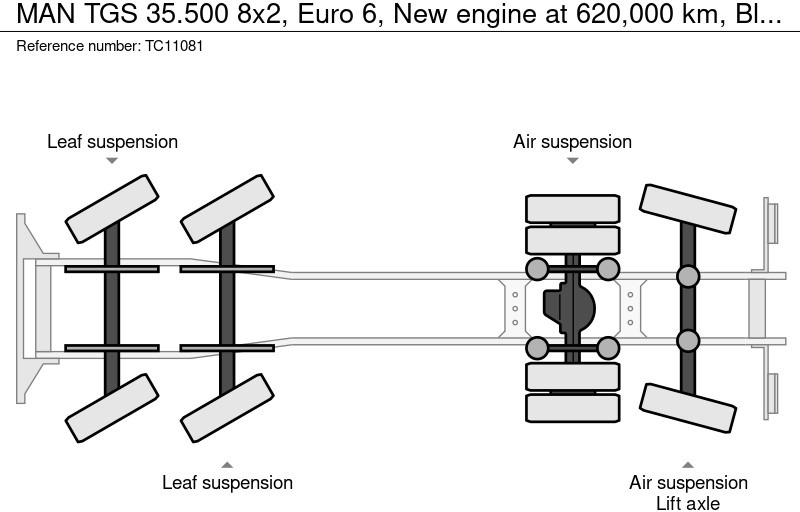 Camion ampliroll MAN TGS 35.500 8x2, Euro 6, Nieuwe motor bij 620000 km, Blower compressor: photos 7 Camion ampliroll MAN TGS 35.500 8x2, Euro 6, Nieuwe motor bij 620000 km, Blower compressor: photos 7