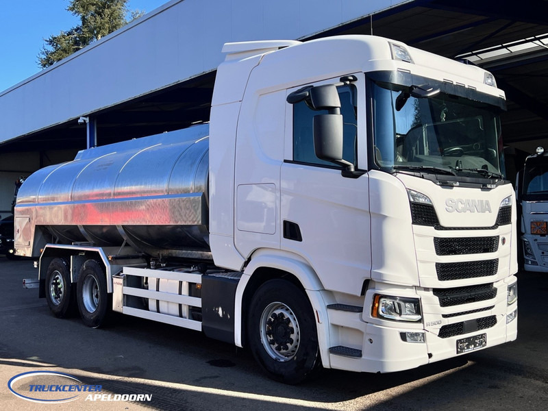 Scania R500 NGS 15000 Liter, Retarder, Steering axle, Stainless steel - Edelstahlt, Milk - Milch - Water - Camion citerne: photos 1 Scania R500 NGS 15000 Liter, Retarder, Steering axle, Stainless steel - Edelstahlt, Milk - Milch - Water - Camion citerne: photos 1