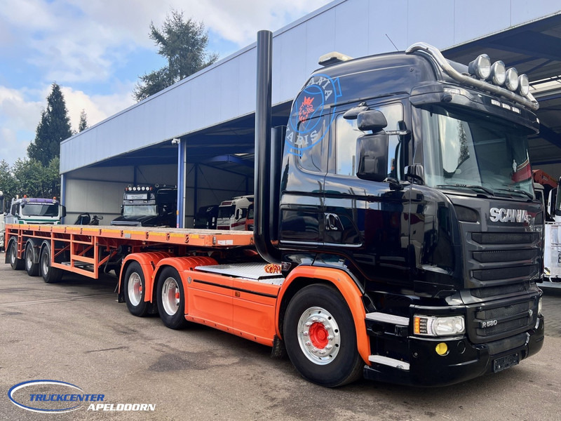 Scania R580 V8 + Demarko Trailer, 6x4, Euro 6, Retarder, Highline, Showtruck - Tracteur routier: photos 1 Scania R580 V8 + Demarko Trailer, 6x4, Euro 6, Retarder, Highline, Showtruck - Tracteur routier: photos 1