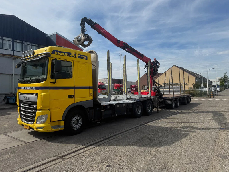 DAF XF 510 6X4 EURO 6 PALFINGER Q150Z + GRIJPER + KELBERG HANGER INTARDER - Camion plateau, Camion grue: photos 4 DAF XF 510 6X4 EURO 6 PALFINGER Q150Z + GRIJPER + KELBERG HANGER INTARDER - Camion plateau, Camion grue: photos 4
