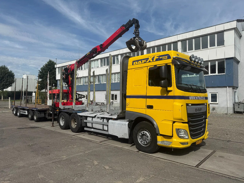 DAF XF 510 6X4 EURO 6 PALFINGER Q150Z + GRIJPER + KELBERG HANGER INTARDER - Camion plateau, Camion grue: photos 3 DAF XF 510 6X4 EURO 6 PALFINGER Q150Z + GRIJPER + KELBERG HANGER INTARDER - Camion plateau, Camion grue: photos 3