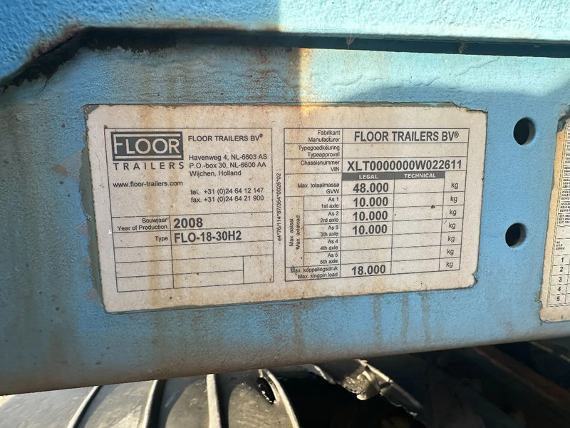Semi-remorque plateau Floor HIAB Roller 165-F3 Rotator: photos 18