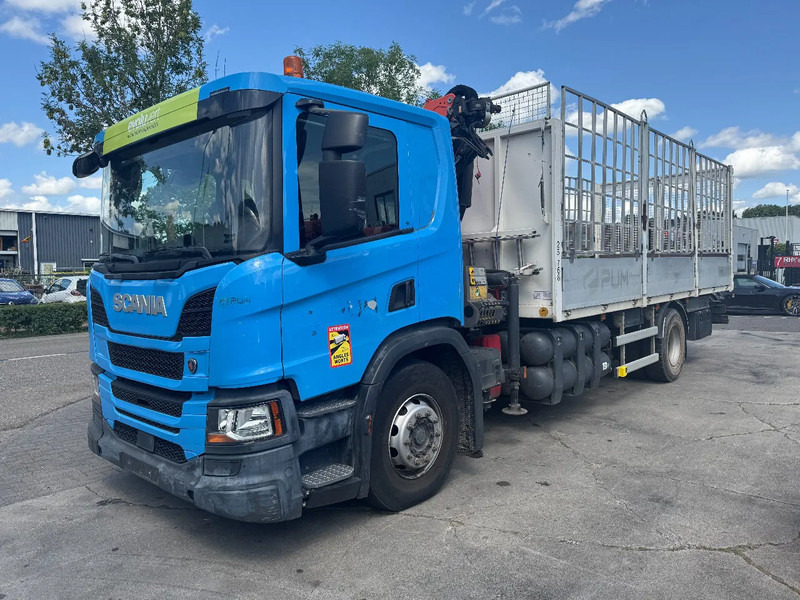 Camion plateau, Camion grue Scania P280 4X2 EURO 6 PALFINGER PK12002 + REMOTE CONTROL: photos 12