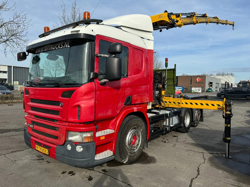 Scania P380 6X2 HIAB 288 + REMOTE CONTROL + PLATEAU - Camion grue: photos 1 Scania P380 6X2 HIAB 288 + REMOTE CONTROL + PLATEAU - Camion grue: photos 1