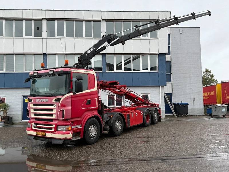 Scania R480 8X2 + HIAB 220-4 + REMOTE + HIAB MULTILIFT - Camion - système de câble, Camion grue: photos 1 Scania R480 8X2 + HIAB 220-4 + REMOTE + HIAB MULTILIFT - Camion - système de câble, Camion grue: photos 1
