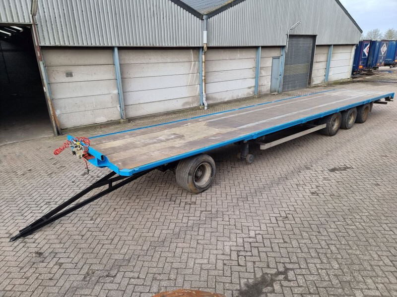 Van Hool 13.60 M LONG - 1 M HIGH - SUPER SINGLE TIRES - DRUM BRAKES - Remorque plateau: photos 1 Van Hool 13.60 M LONG - 1 M HIGH - SUPER SINGLE TIRES - DRUM BRAKES - Remorque plateau: photos 1