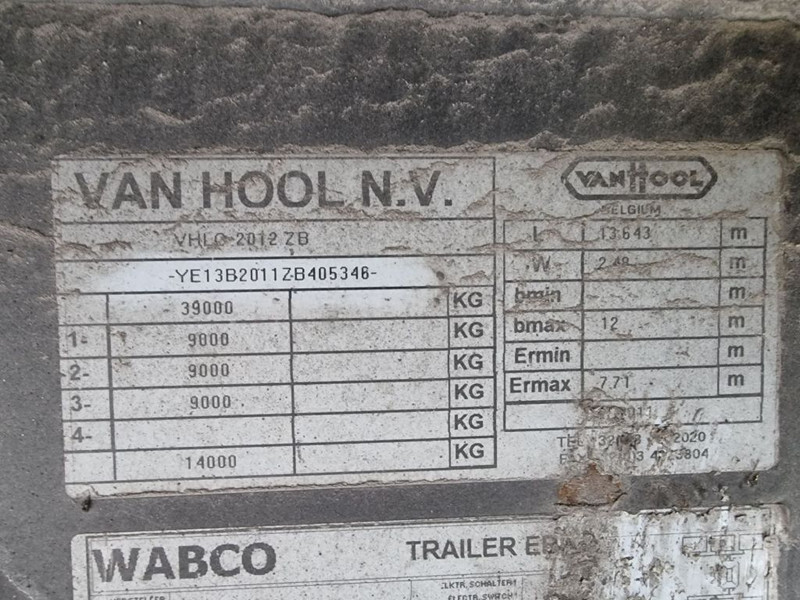 Semi-remorque plateau Van Hool BPW - DISC - 385/65R22.5: photos 12