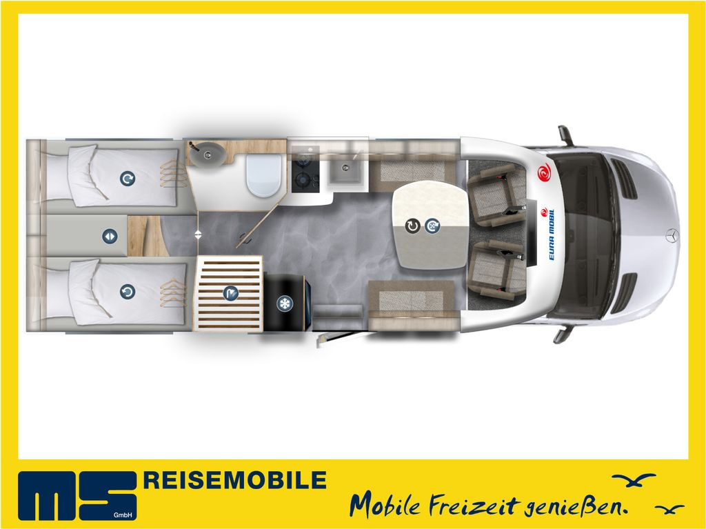 Eura Mobil PROFILA T 726 EF /- MODELL 2025 -/ EINZELBETTEN - Camping-car profilé: photos 2 Eura Mobil PROFILA T 726 EF /- MODELL 2025 -/ EINZELBETTEN - Camping-car profilé: photos 2