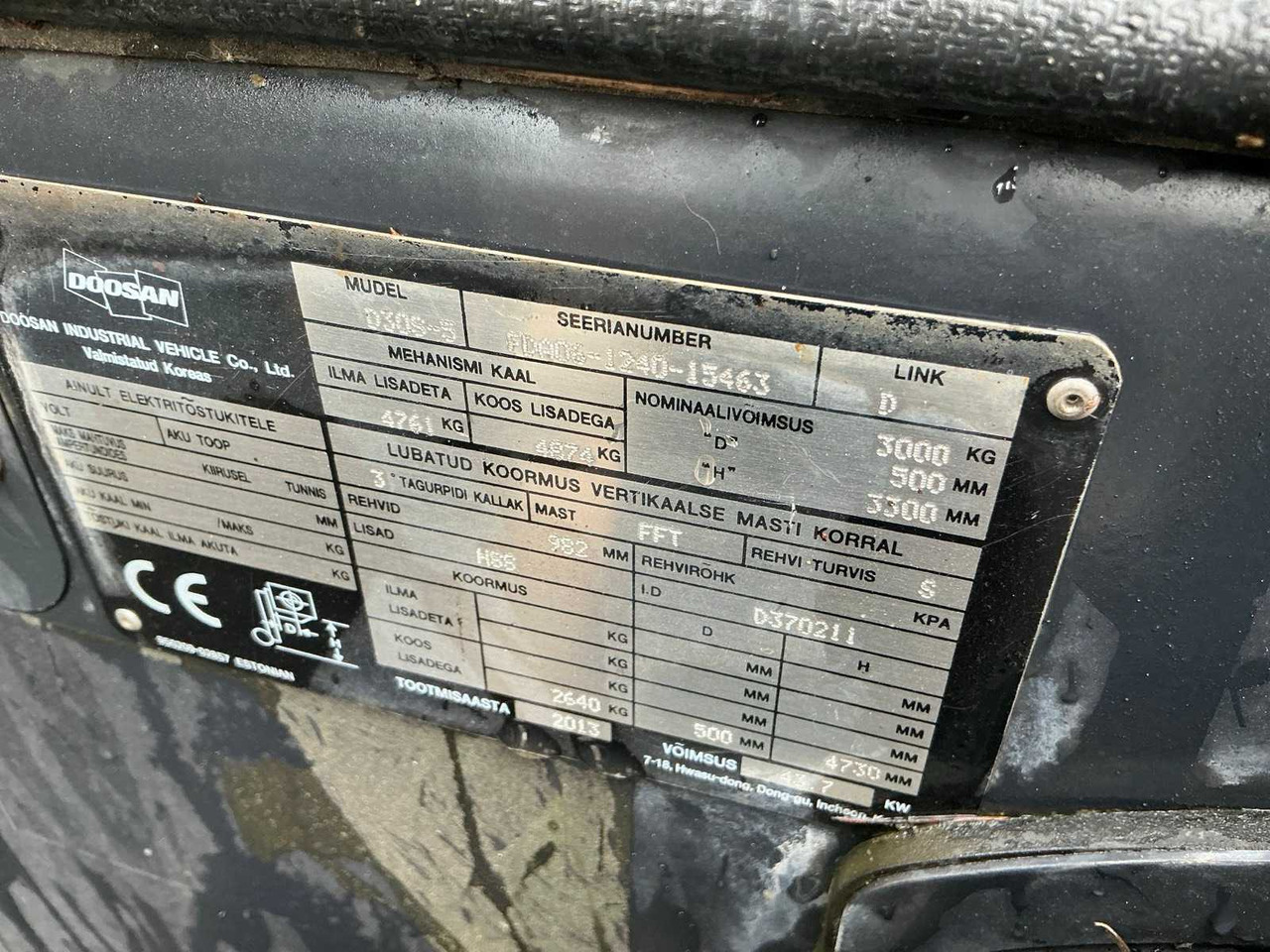 Chariot élévateur 2013 DOOSAN D30S-5 FORKLIFT: photos 18 Chariot élévateur 2013 DOOSAN D30S-5 FORKLIFT: photos 18