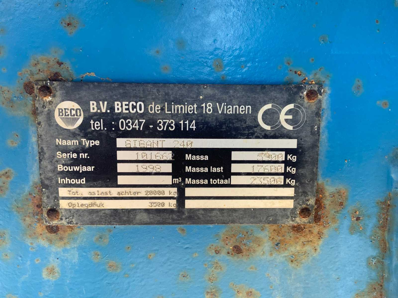 Benne agricole Beco Gigant 240: photos 21