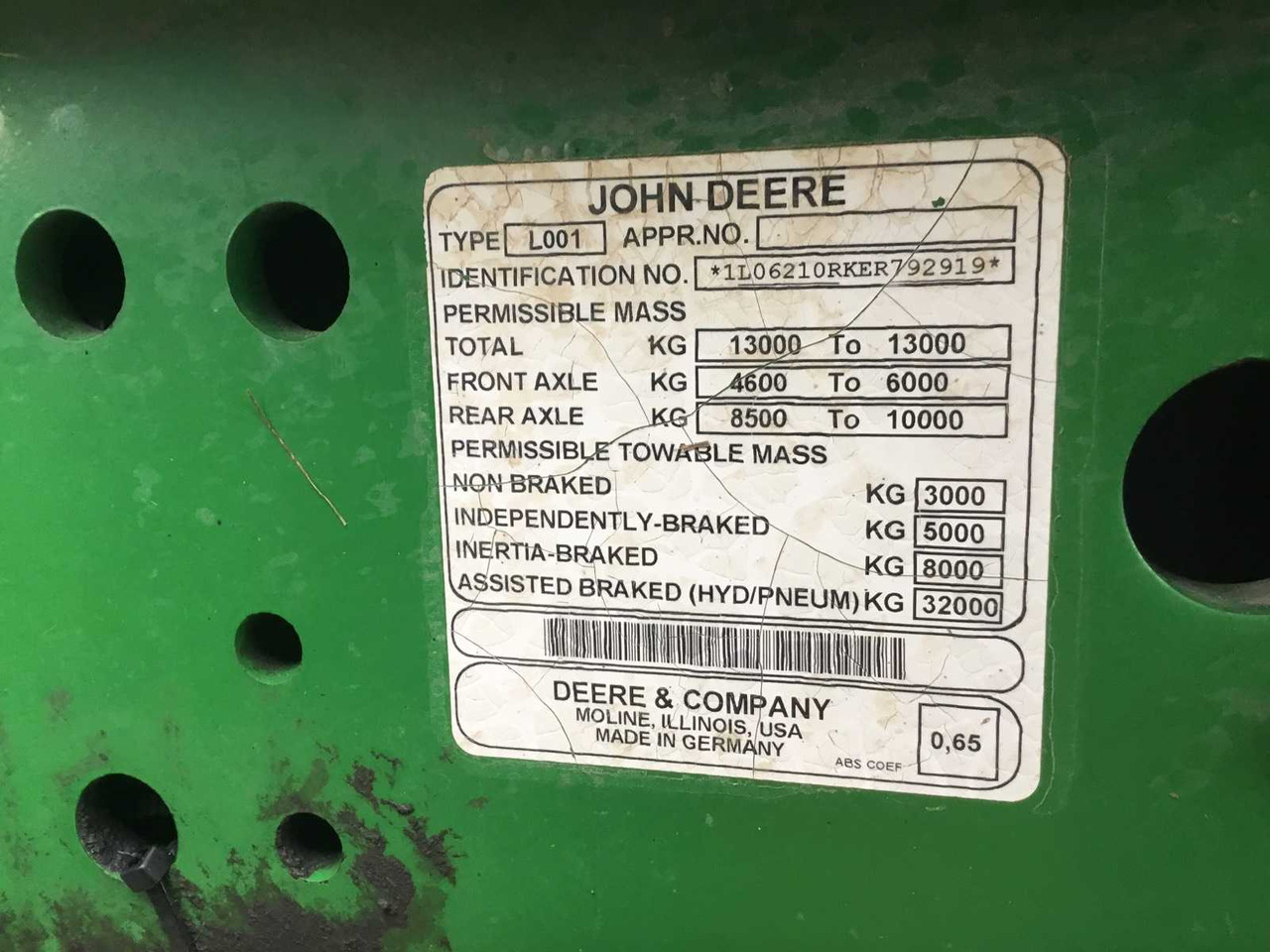 Tracteur agricole John Deere 6210R: photos 36