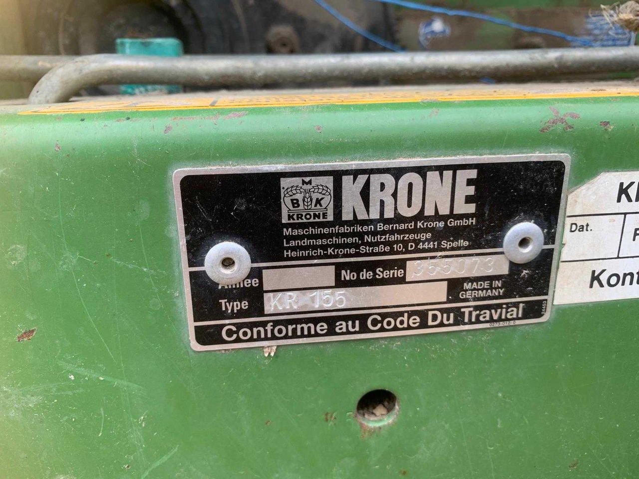 Krone KR 155 - Presse à balles rondes: photos 3 Krone KR 155 - Presse à balles rondes: photos 3