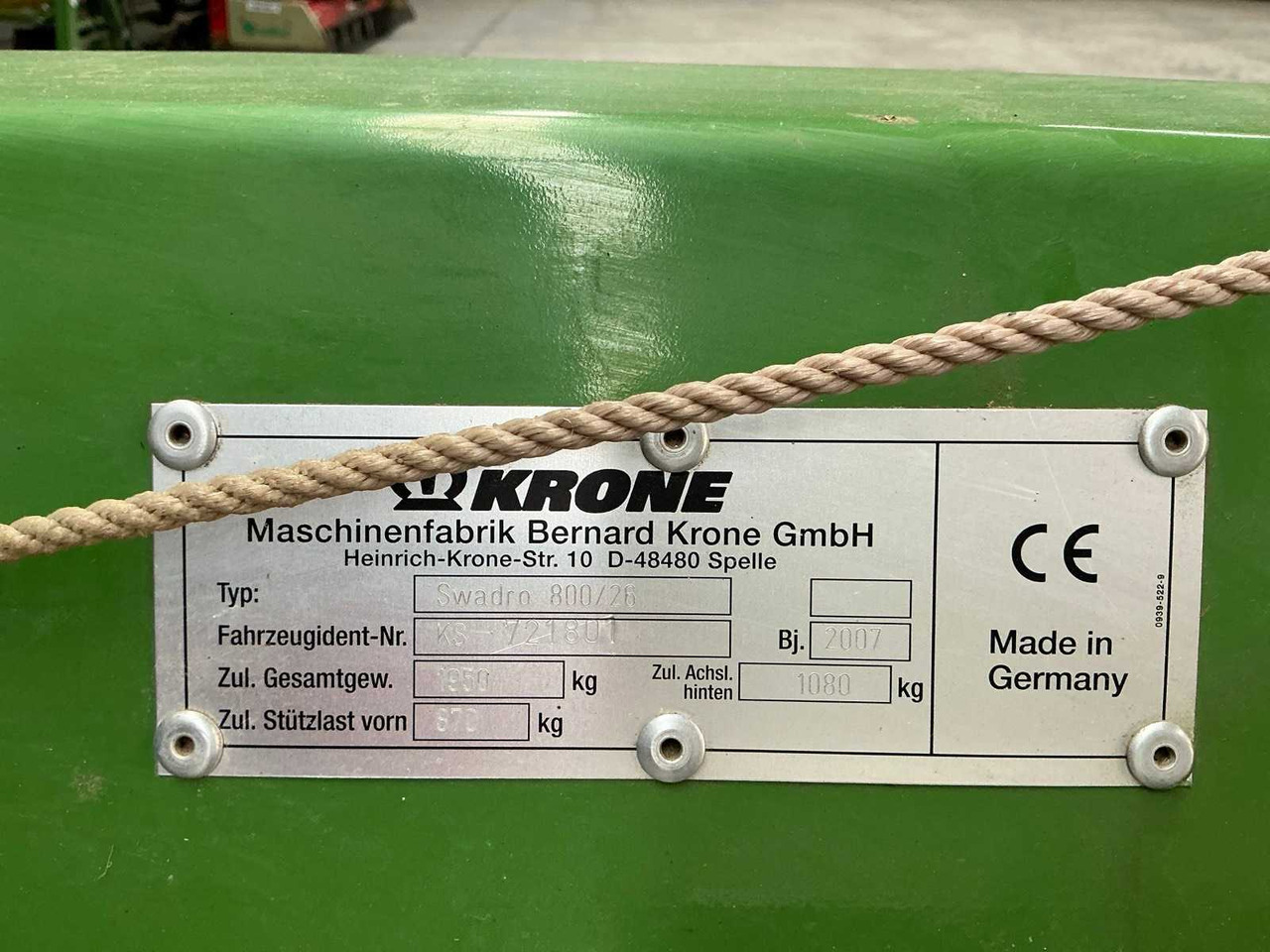 Machine agricole Krone Swadro 800/26: photos 12