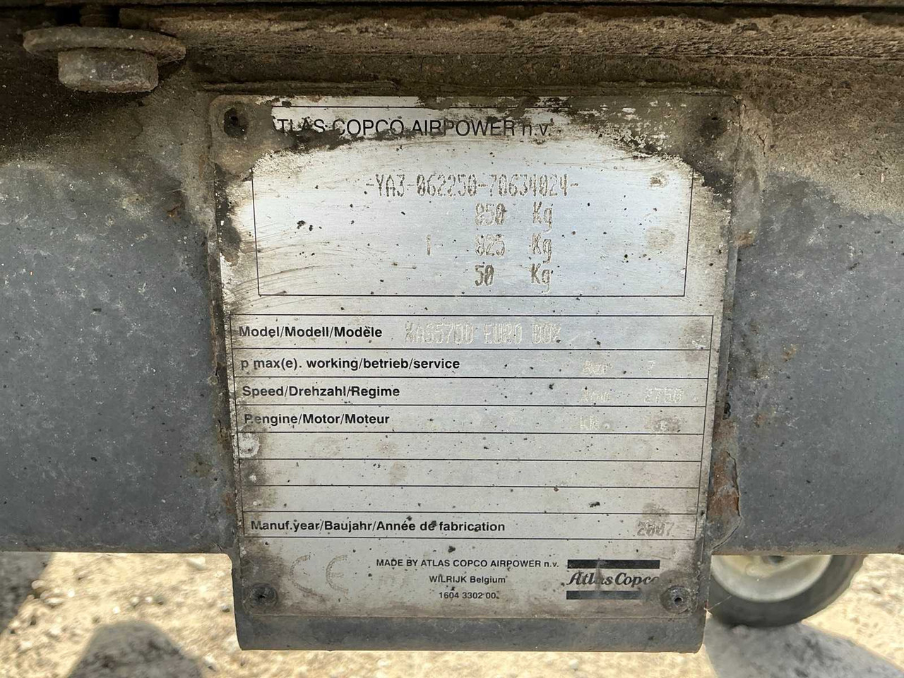 Remorque 2007 ATLAS COPCO XAS5700 MOBILE COMPRESSOR: photos 15 Remorque 2007 ATLAS COPCO XAS5700 MOBILE COMPRESSOR: photos 15