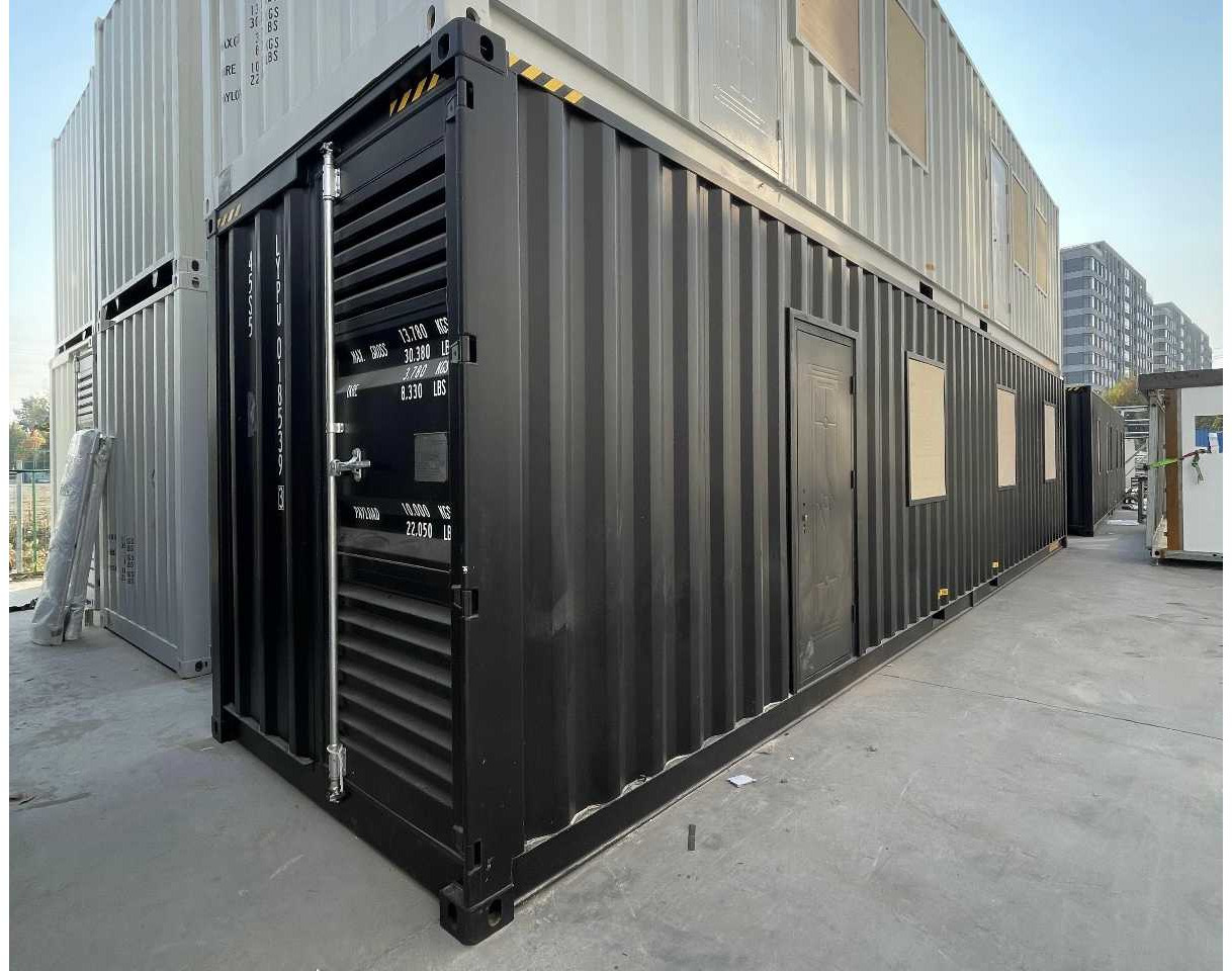 Rhino-Cross-Containers 1 Deur en 3 Ramen 1 Slaapkamer Zwart - Conteneur comme habitat: photos 1 Rhino-Cross-Containers 1 Deur en 3 Ramen 1 Slaapkamer Zwart - Conteneur comme habitat: photos 1