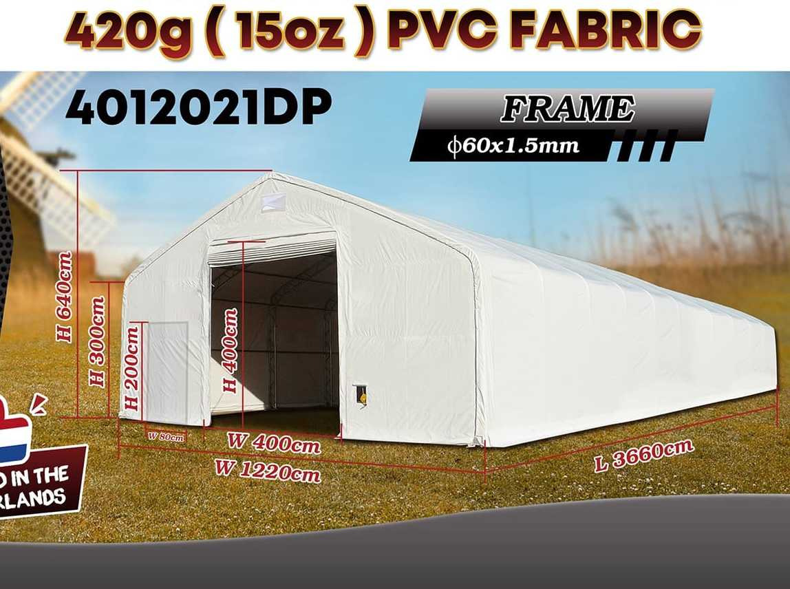 Rhino-Cross-Shelter 4012021DP - 36,6x12,2x6,4 m - Cuve de stockage: photos 2 Rhino-Cross-Shelter 4012021DP - 36,6x12,2x6,4 m - Cuve de stockage: photos 2