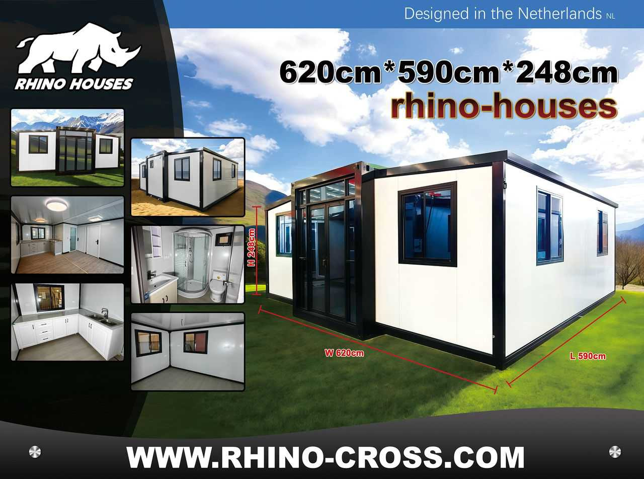 Rhino Houses 36,5 m2 - Wit - Conteneur comme habitat: photos 2 Rhino Houses 36,5 m2 - Wit - Conteneur comme habitat: photos 2