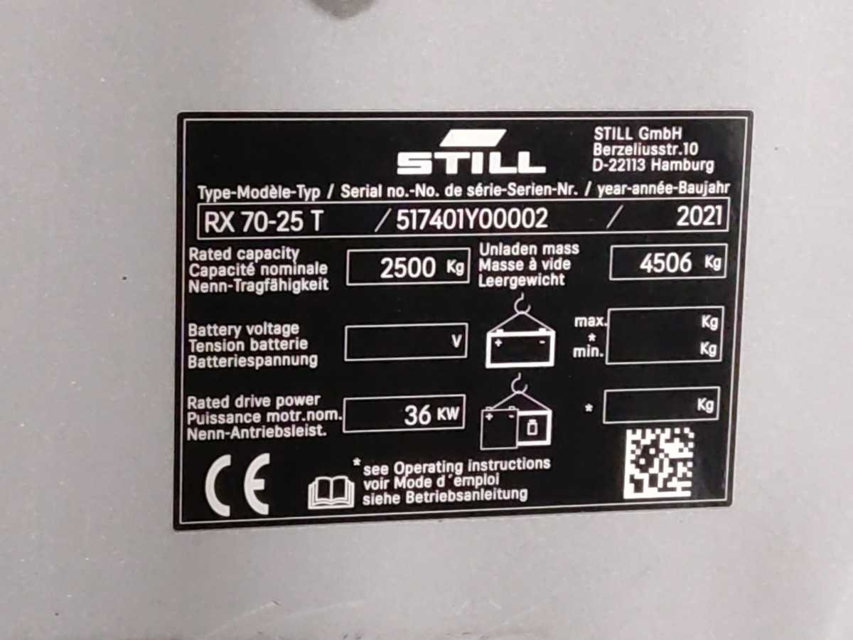 Chariot élévateur STILL RX70-25T 2021 FORKLIFT: photos 6