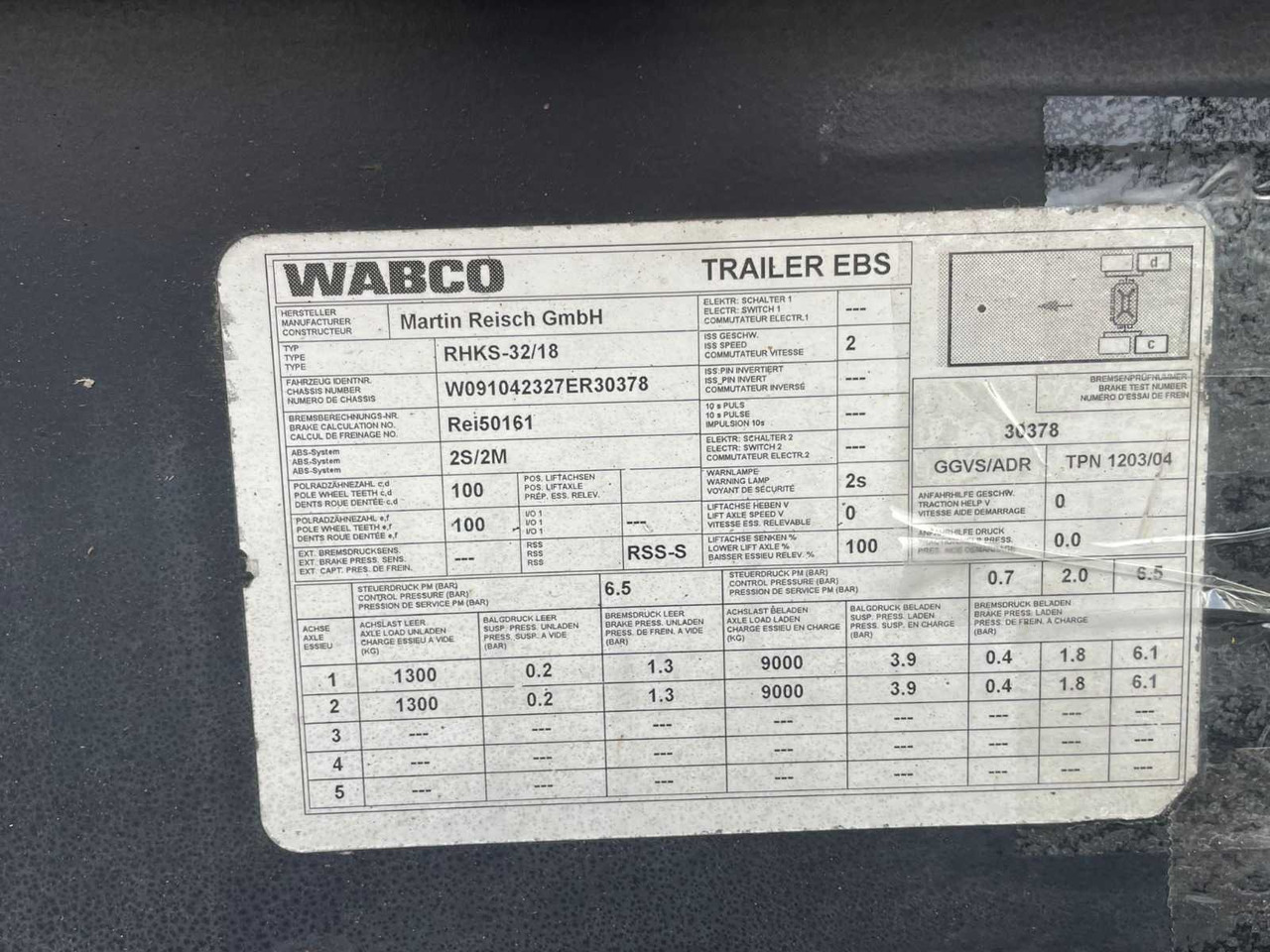 Semi-remorque REISCH - 2007 - RHKS-32/18 TIPPER - SEMI-TRAILER: photos 7 Semi-remorque REISCH - 2007 - RHKS-32/18 TIPPER - SEMI-TRAILER: photos 7