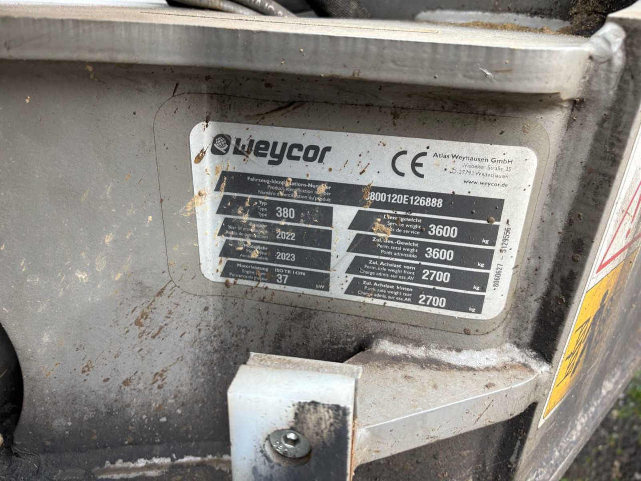 Chargeuse sur pneus WEYCOR AR 380 WHEEL LOADER FROM 2022: photos 17