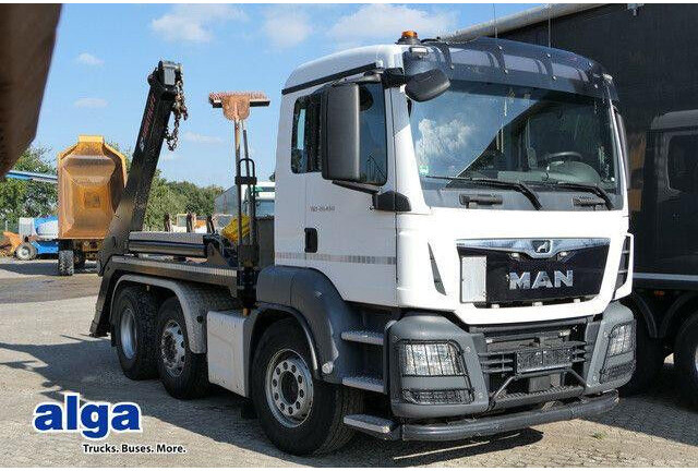 MAN 26.460 TGS 6x2, Hiab FTR18, Funk, Vorlauflenk,AC - Camion - système de câble: photos 1 MAN 26.460 TGS 6x2, Hiab FTR18, Funk, Vorlauflenk,AC - Camion - système de câble: photos 1